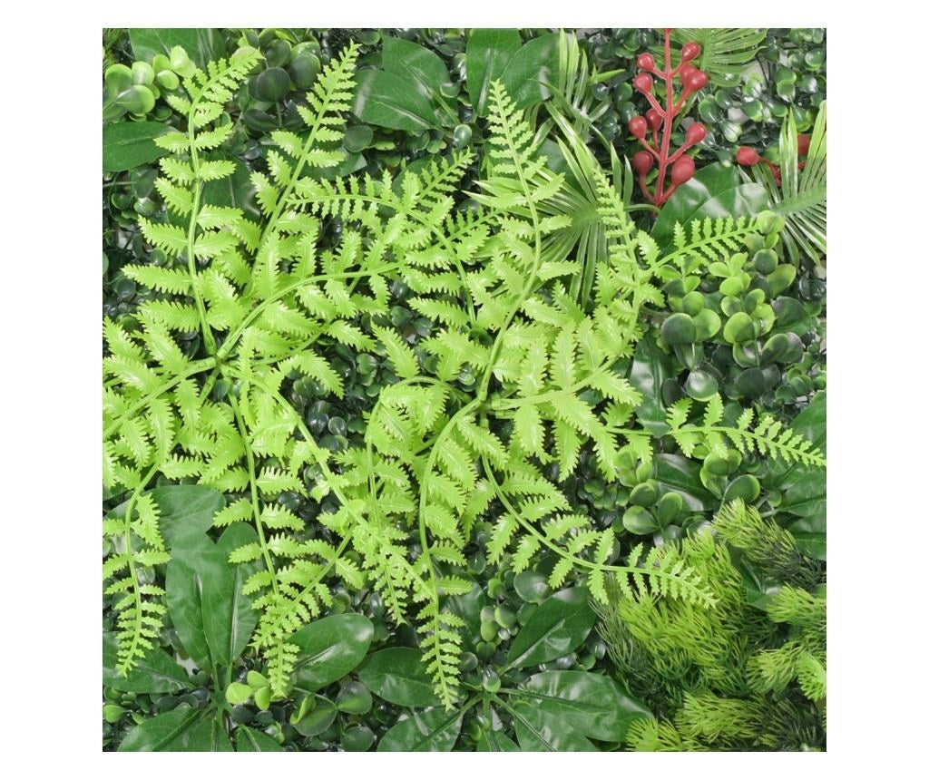 Panou decorativ cu plante verzi artificiale, paravan tip gard viu, 60 x 40 cm