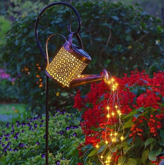 Lampa solara de gradina decorativa stropitoare cu senzor de lumina, pentru exterior, curte, rezistenta la apa, design vintage
