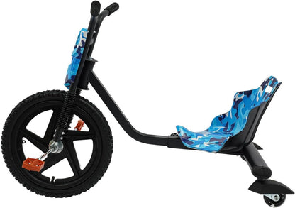 Tricicletă pentru Drift Copii, Drift Trike cu Pedale Antiderapante, Scaun Stabil, Roată Față 40 cm, Capacitate 100 kg