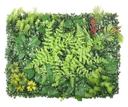Panou decorativ cu plante verzi artificiale, paravan tip gard viu, 60 x 40 cm