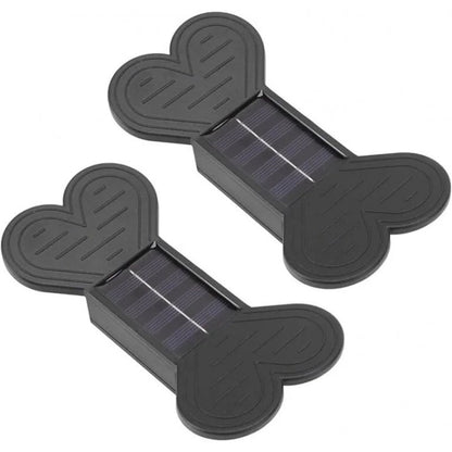 Set 2 Lămpi Solare LED de Perete, cu Lumină Alb Cald Bidirecțională, Decorative pentru Exterior