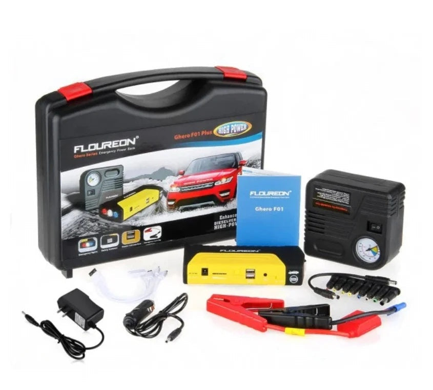 Robot pornire auto portabil, cu acumulator 68800 mAh + compresor auto Taktic.ro